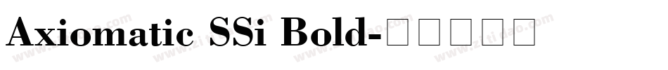 Axiomatic SSi Bold字体转换